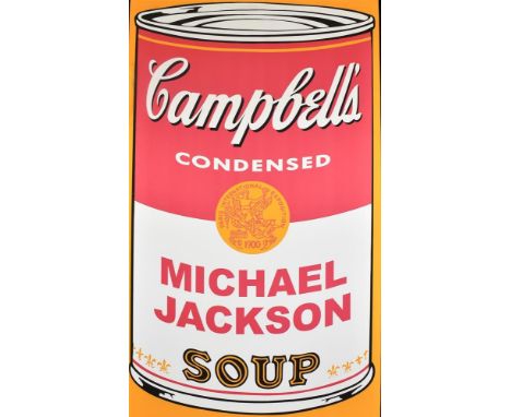 KEN SURMAN (CONTEMPORARY) 'Michael Jackson Soup' Pop Art screen print in the manner of Andy Warhol Signed, titled and dated A