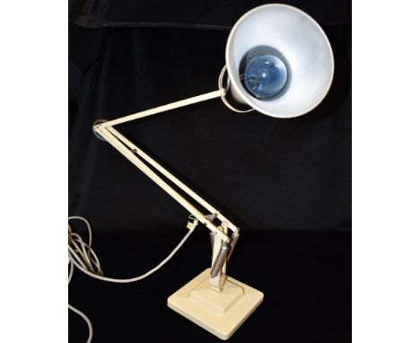 A HERBERT TERRY MODEL 1227 ANGLEPOISE LAMP  with stepped square base, stamped 'THE ANGLEPOISE MADE IN TH EUK AND ABROAD' 'MAD