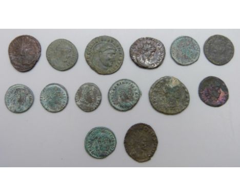 Ancient Roman coin collection, various denominations and emperors