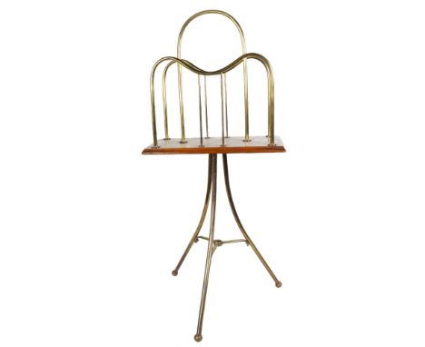 A Vintage rotating magazine rack, height 80cm 