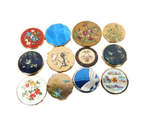A quantity of Vintage compacts, including Stratton, Iris, Kigu etc 