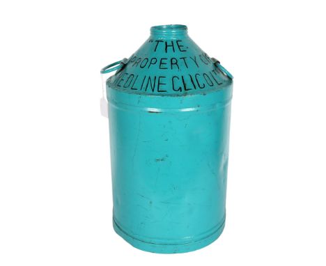 A Vintage oil can, "The Property Of Redline Glicol Ltd", height 50cmMissing cap 