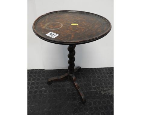 Mahogany Barley Twist Tripod Wine Table 