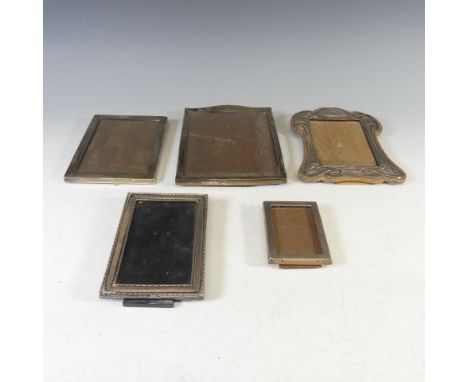 An Edwardian silver mounted Easel Frame, by William Neale &amp; Sons, hallmarked Chester, 1904, in the Art Nouveau style, wit