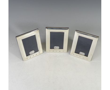 Three Elizabeth II Easel Frames, by Carr's of Sheffield Ltd., hallmarked Sheffield, 2000, with large hallmarks to lower borde