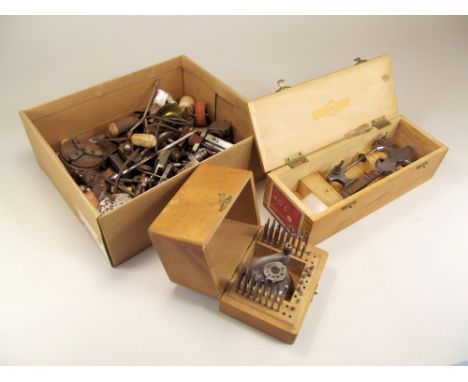 WATCHMAKER'S TOOLS. A collection of watchmaker's tools etc.