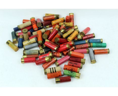 Seventy five paper cased shotgun collectors cartridges, various gauges to include 32 bore, 12 bore, 16 etc and makers R Dunca