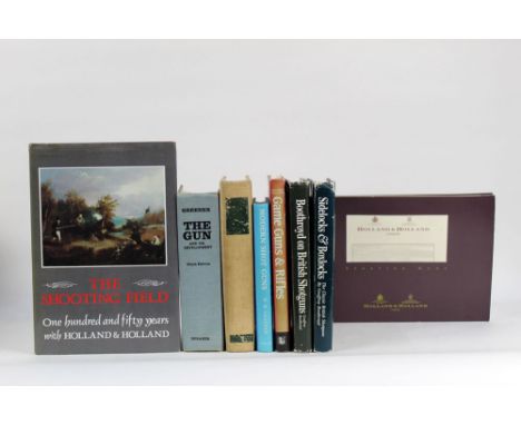 Eight books, catalogues on shotguns, to include "Sidelocks and Boxlocks" by Geoffrey Boothroyd, signed and "Boothroyd on Brit