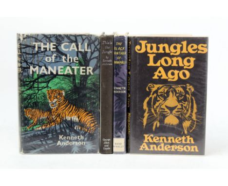 Kenneth Anderson, four books to include "Jungles Long Ago" 1976 first edition (Ex Library), together with "The Call Of The Ma