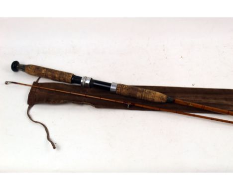 Allcocks Light Caster split cane spinning rod, in two sections 7'6".