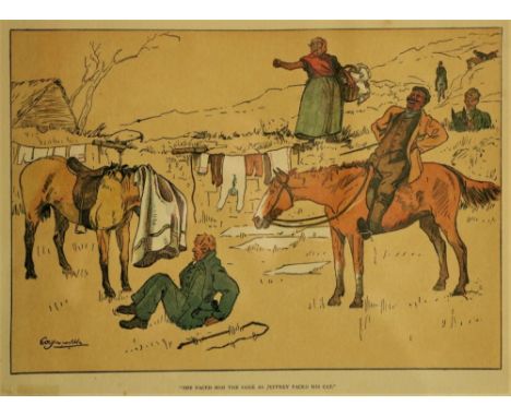 After Edith O. Somerville&nbsp;An attractive set of 8 coloured Hunting Prints, "St. Patricks Day Hunt,"&nbsp;* "When the Hunt