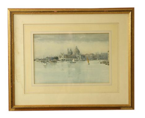 Late 19th Century E.M.R....?Watercolour,&nbsp; "Coastal View of Venice," a watercolour, approx. 24cms x 36cms (9 1/2" x 14") 