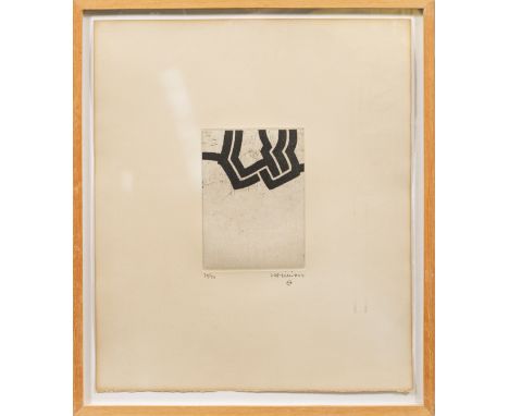 Eduardo Chillida (1924 San Sebastián - 2002 ebenda)"Luze". OriginaltitelRadierung mit Plattenton/Arches-Velin, 1972. Sign. u.