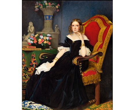 Deutscher Porträtmaler (Tätig um 1828)Porträt von Clotilde Reichsgräfin von Wylich und Lottum geb. Gräfin zu PutbusSehr fein 