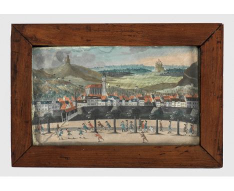 Deutscher Maler des Barock (Tätig im 18. Jh.)Ansicht der Universität Jena mit fechtenden StudentenGesamtansicht der Stadt, ze