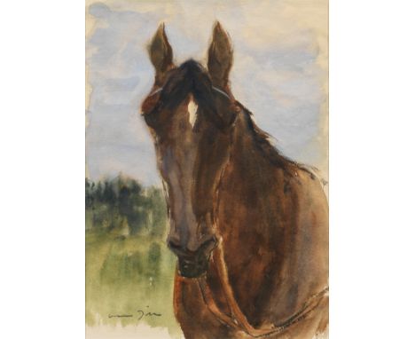 Otto Dill (1884 Neustadt a. d. Hardt - 1957 Bad Dürkheim)PferdekopfPferde, Reiter und Pferdesport bilden seit Beginn an einen