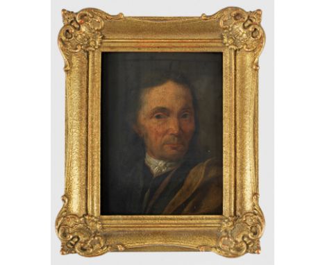 Deutscher Maler des Barock (Tätig im 18. Jh.) HerrenporträtBrustbildnis eines mittelalterlichen Mannes mit längeren Haaren, m