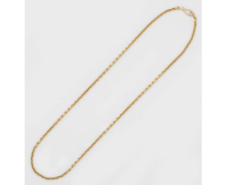 Klassische Anker-Kette Gelbgold, gest. 585. Gew. ca. 10,05 g.Necklace in 14 k gold.