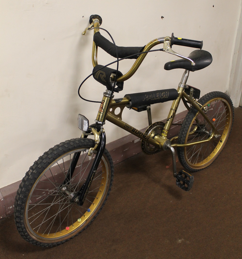 A 1980s Gold Raleigh Super Burner Bmx Complete With Original Foam Padset In Very Good Condition