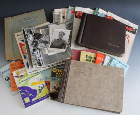 A LARGE COLLECTION OF CYCLING EPHEMERA FROM 1939 ONWARDS including photograph albums, race programmes, signed photos of rider