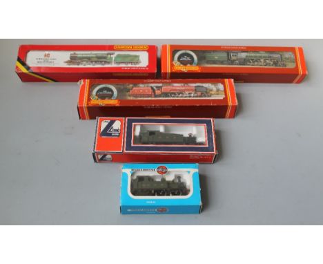 FIVE BOXED 00 GAUGE MODEL RAILWAY LOCOMOTIVES, consisting of Hornby R033 BR class 7 MT 'Morning Star' in BR green, Hornby R30