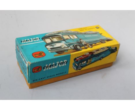 A CORGI MAJOR 1126 ECURIE ECOSSE RACING CAR TRANSPORTER, dark blue with yellow letters, light playwear, with box and insert B