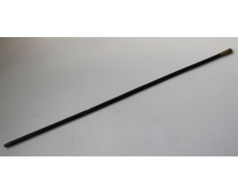 A ROYAL CORPS OF SIGNALS SWAGGER STICK, King's crown type, with white metal cap on black painted stick, L 70 cm Buyers - for 