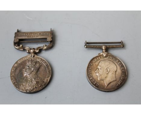 A GEORGE VI INDIA GENERAL SERVICE MEDAL, bar 'Afghanistan NWF 1919', named '2-LT R.E. Howell R. W. Surr R' and a BWM named '2