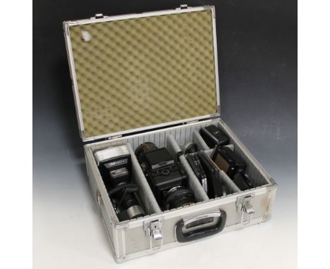 A 'ZENZA, BRONICA SQ 6X6' FILM CAMERA, with a selection of accessories to include two film holders, Zen Zanon S lens, filters
