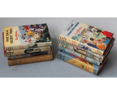 A SMALL COLLECTION OF ENID BLYTON BOOKS including 'Five Are Together Again' 1963 first edition with dustjacket, 'The Mystery 