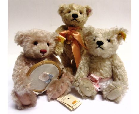 THREE STEIFF COLLECTOR'S TEDDY BEARS  comprising 'Teddybar 27 Mother' (EAN 654558); 'Royal Wedding 2011' (EAN 662713); and 'T