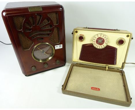 1950's Vidor mains radio and a Vintage style Bush radio (2)     Condition Report   Click here for further images, condition, 