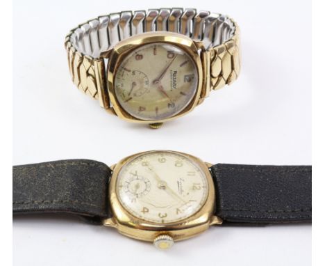 1950's gentleman's Rotary 9ct gold wristwatch and an Everite 9ct gold wristwatch both hallmarked   Condition Report  Both tic
