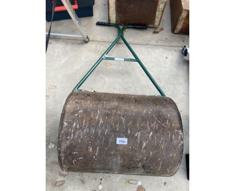A METAL GARDEN ROLLER