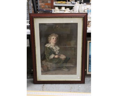 A LARGE FRAMED PRINT 'BUBBLES', 98CM X 72CM