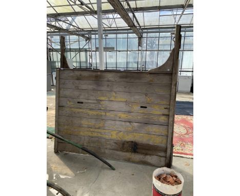 TWO VINTAGE WOODEN TRAILER PARTITIONS