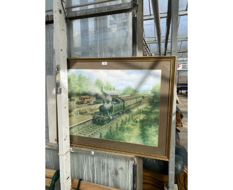 A GILT FRAMED RAILWAY PRINT