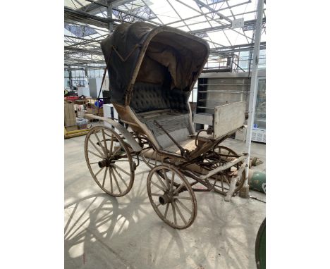 A VINTAGE FOUR WHEELED DOCTORS PHAETON CART