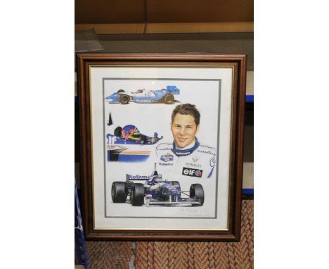 A LIMITED EDITION, 359/850 JACQUES VILLENEUVE, RENAULT RACING PRINT