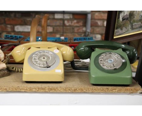 TWO VINTAGE ROTARY DIAL TELEPHONES