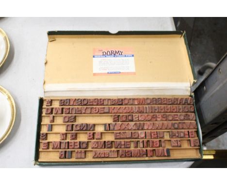 A VINTAGE DORMY RED RUBBLE TYPE LETTERS