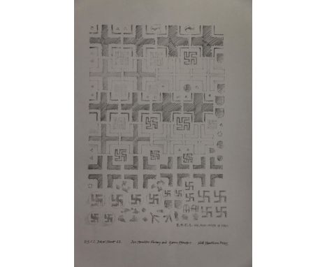 IAN HAMILTON FINLAY (Scottish 1925-2006) *ARR* ESCI Decal Sheet 62 Lithograph with Gary Hincks, printed by Wild Hawthorn Pres