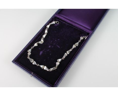 George Jensen silver axe head style necklace, 38cm.&nbsp; 