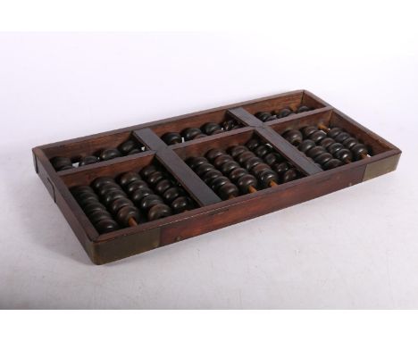 Chinese brass bound abacus, 37 x 18cm.&nbsp; 