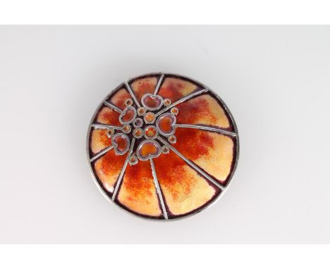 Alastair Norman Grant (Scottish 1943-2017) of Dust Jewellery Lundin Links, a silver and enamel Holbein pendant brooch of circ