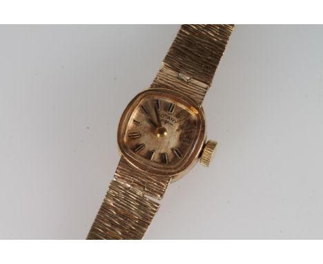 9ct gold cased Rotary ladies wrist watch with 9ct bracelet, 15.5g. 