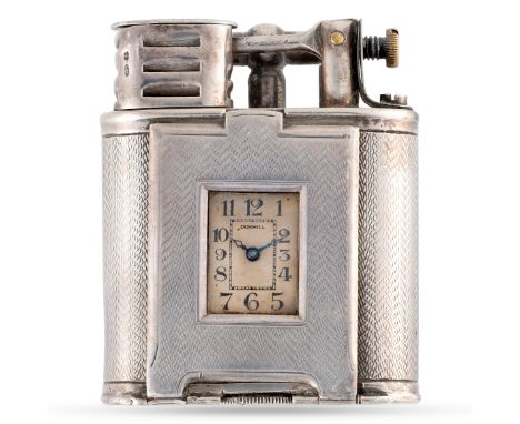 A RARE SOLID SILVER DUNHILL UNIQUE SPORTS POCKETWATCH
CIRCA 1927

Movement:&nbsp;15J, manual wind, signed Dunhill.
Case:&nbsp