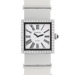 A LADY'S STAINLESS STEEL & DIAMOND CHANEL MATELASSE BRACELET WATCH CIRCA 2000s Movement: Quartz.