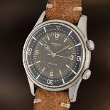 A RARE GENTLEMAN'S SIZE STAINLESS STEEL LONGINES "LEGEND" SUPER COMPRESSOR DIVERS WRIST WATCH