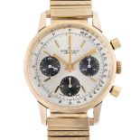 A GENTLEMAN'S GOLD PLATED BREITLING "LONG PLAYING" CHRONOGRAPH WRIST WATCH CIRCA 1966, REF. 815 WITH